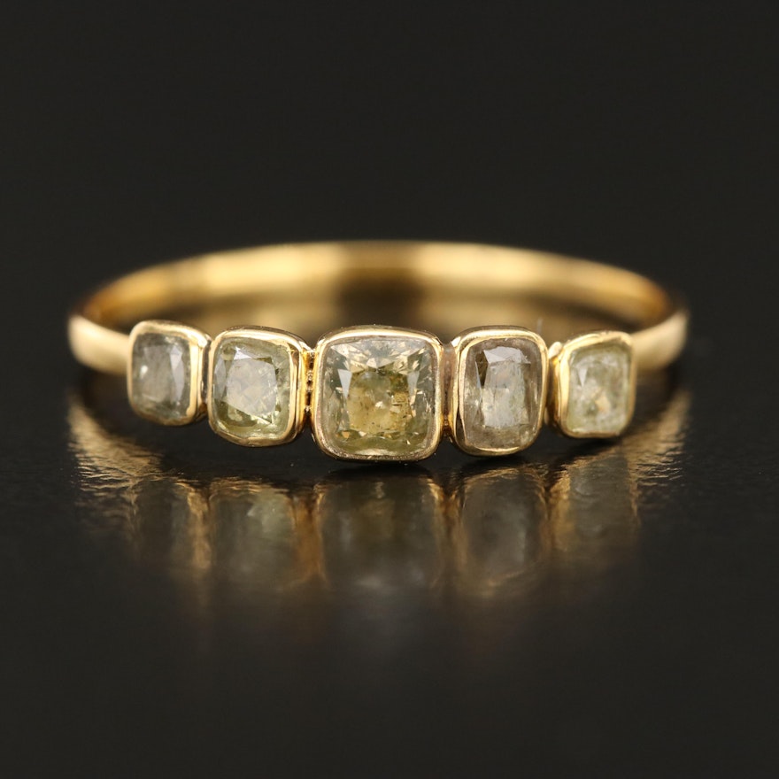 14K 0.62 CTW Diamond Five Stone Ring