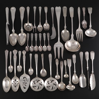 T.H. Marthinson "Valdres" Sterling Silver Demitasse Spoons and Other Flatware