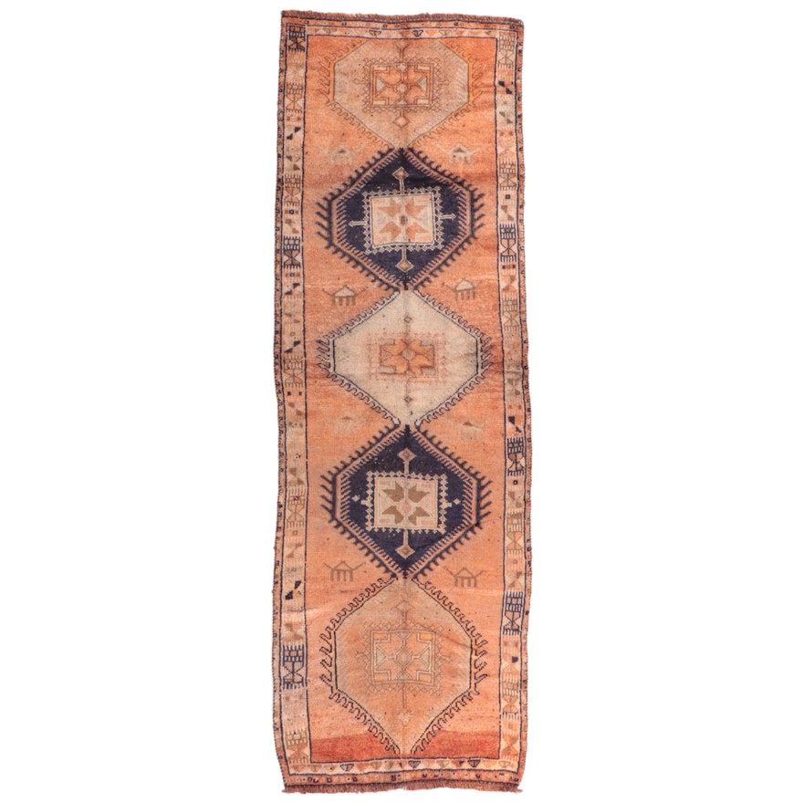 3'11 x 12'1 Hand-Knotted Persian Kurdish Long Rug