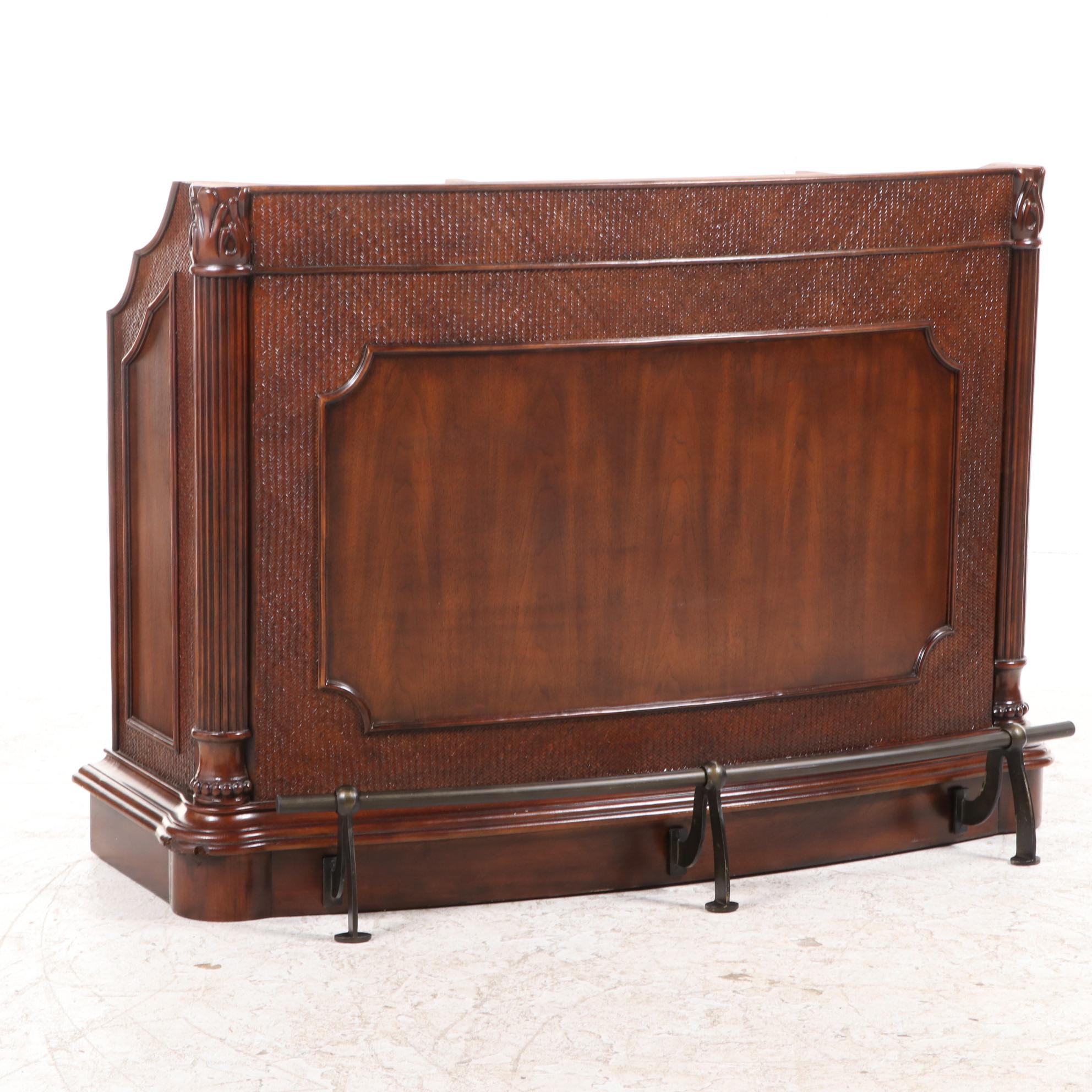 MahoganyFinish Bar Base and Foot Rail EBTH