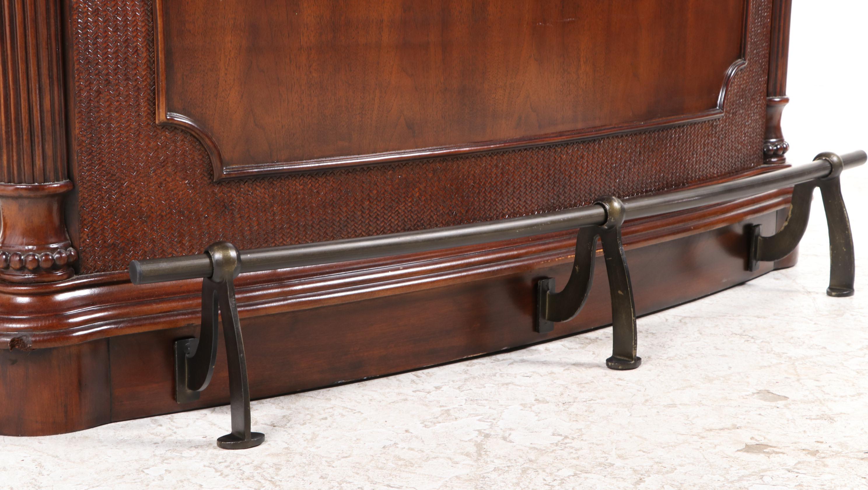 MahoganyFinish Bar Base and Foot Rail EBTH