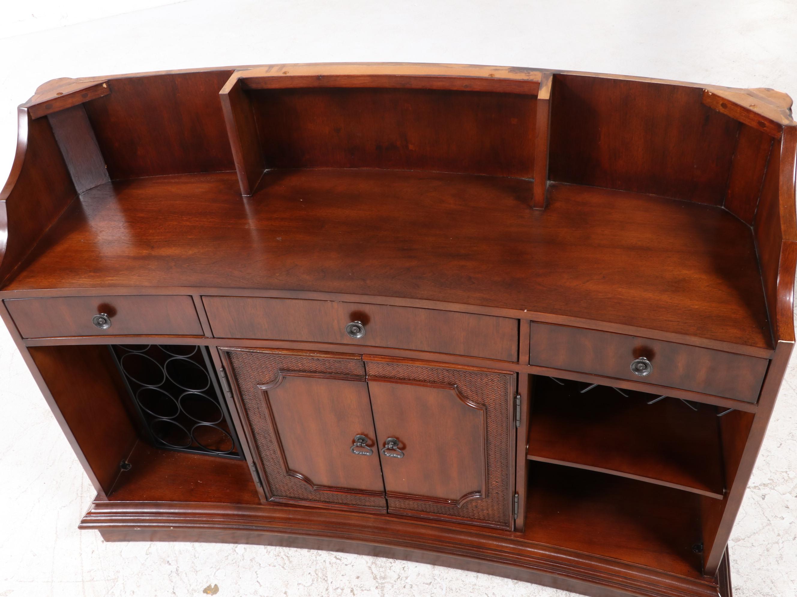 MahoganyFinish Bar Base and Foot Rail EBTH