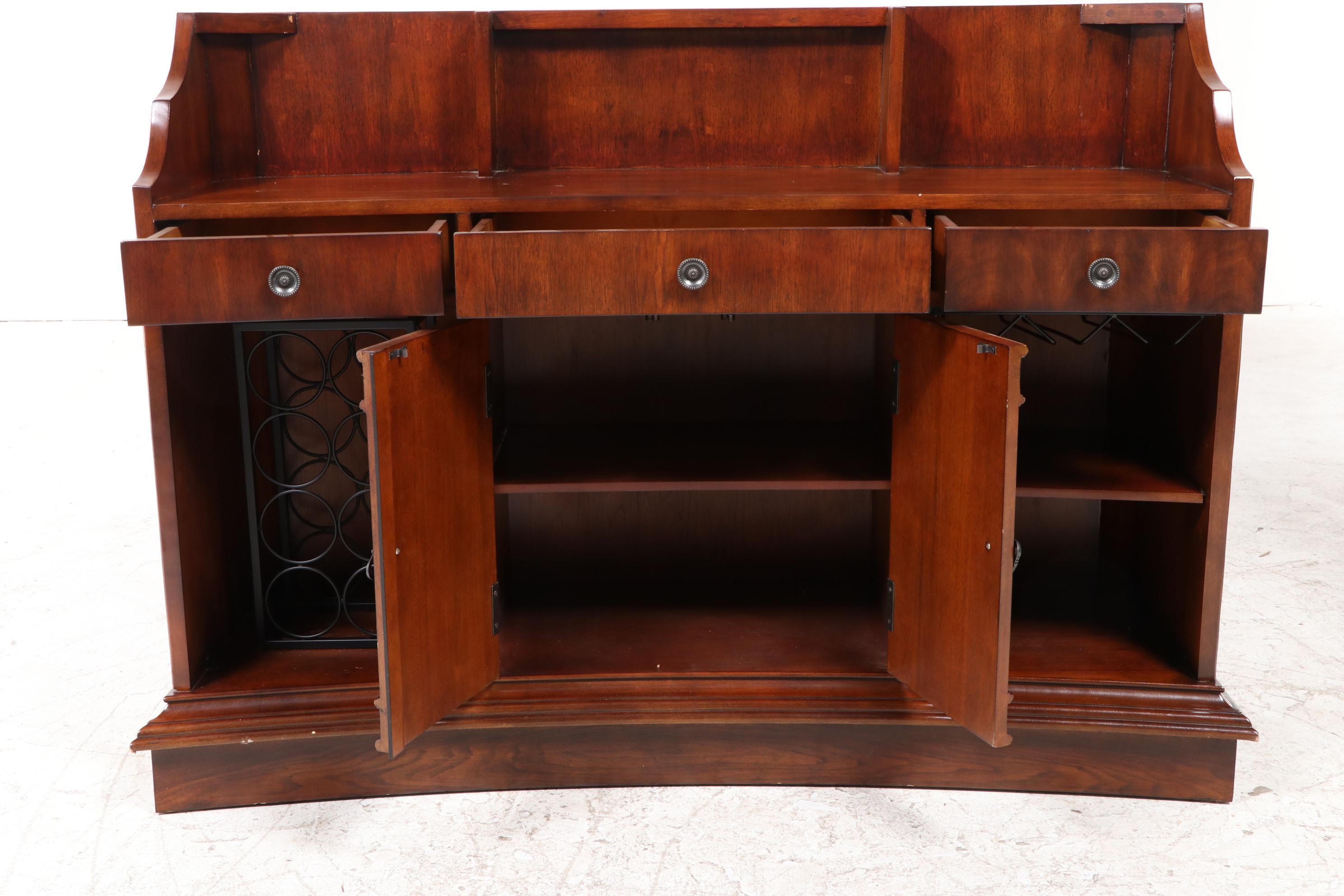 MahoganyFinish Bar Base and Foot Rail EBTH