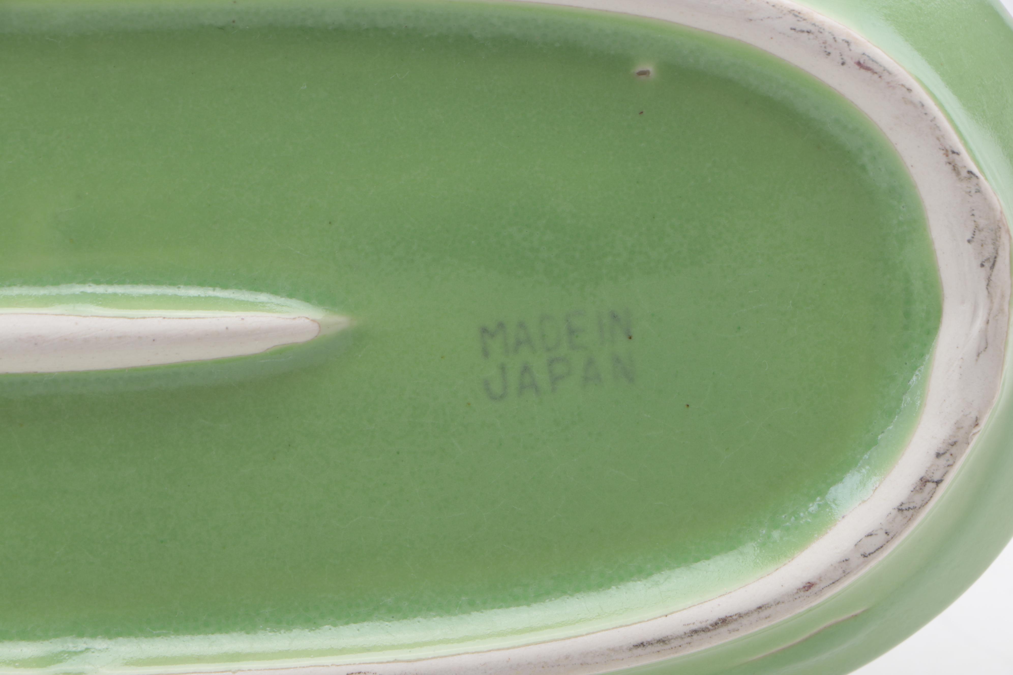 Shawnee "Corn King" Butter Dish with Other Majolica Corn Tableware EBTH