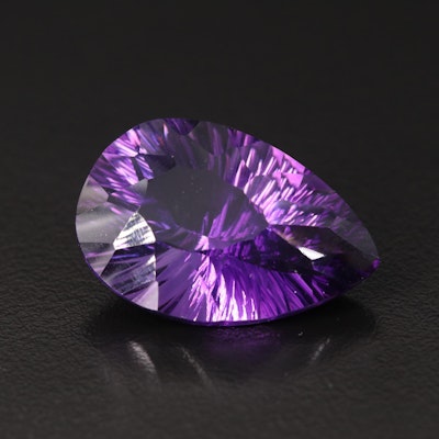 Loose 30.18 CT Pear Fantasy Faceted Amethyst