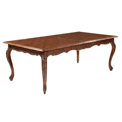 Guy Chaddock Almont Collection French Provincial Pecan Parquetry Dining Table