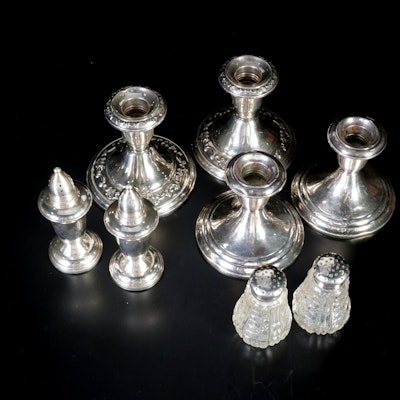 Gorham "Puritan" and "Strasbourg" Sterling Silver Candlesticks and More