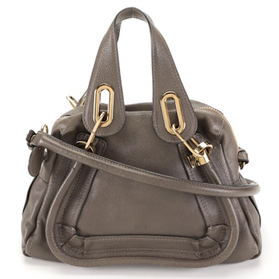Chloé Paraty Two-Way Small Bag in Brown Leather