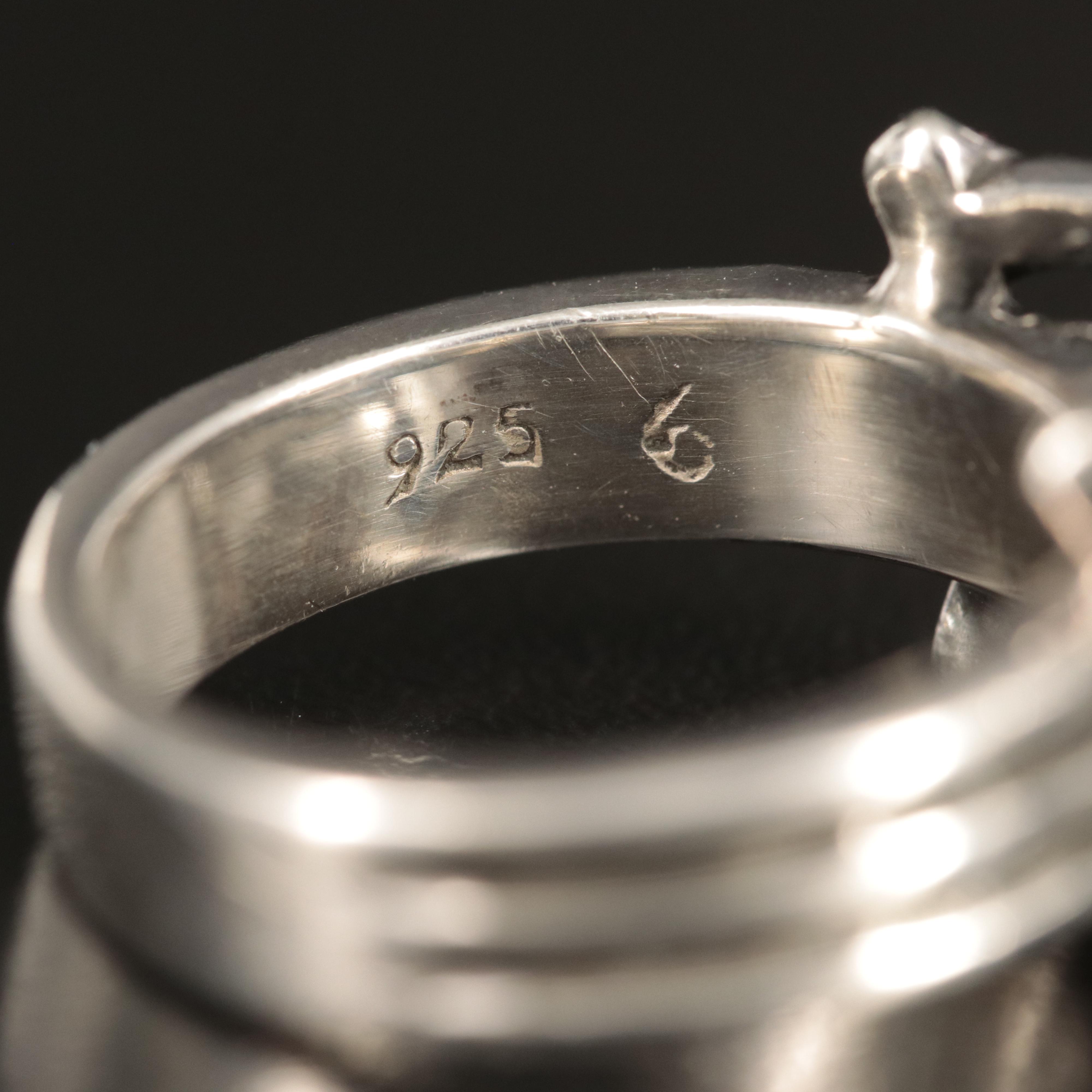 Sterling Interlocking Horseshoe Ring EBTH
