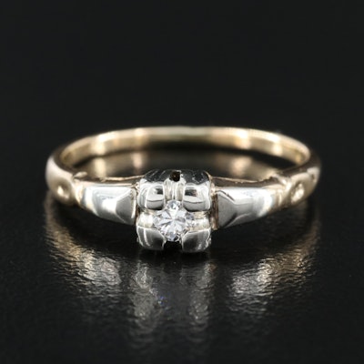 Vintage 14K 0.08 CT Diamond Ring