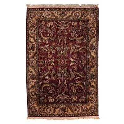 6'1 x 9'5 Hand-Knotted Indian Agra Area Rug