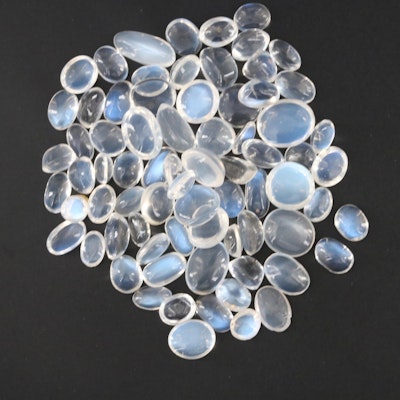 Loose 47.93 CTW Oval Moonstone Cabochon