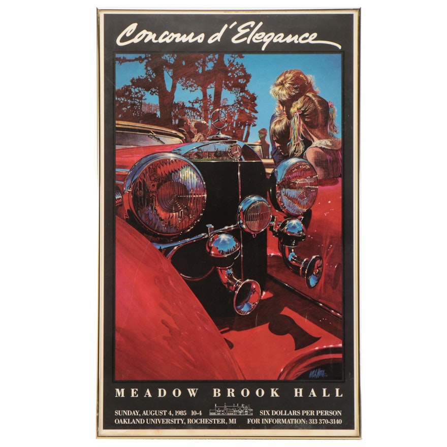Meadow Brook Hall Concours d'Elegance Offset Lithograph After William A. Motta