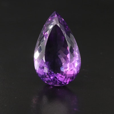 Loose 42.40 CT Pear Faceted Amethyst