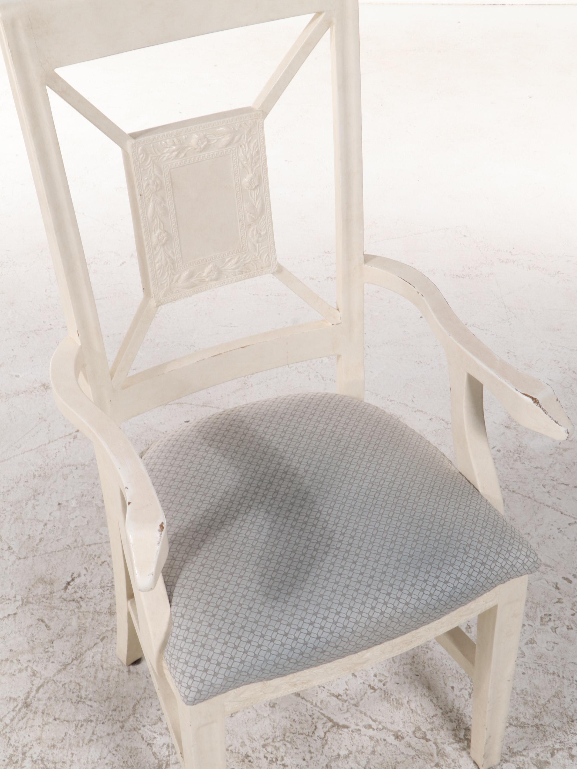 DoublePedestal Dining Table and Six Chairs EBTH