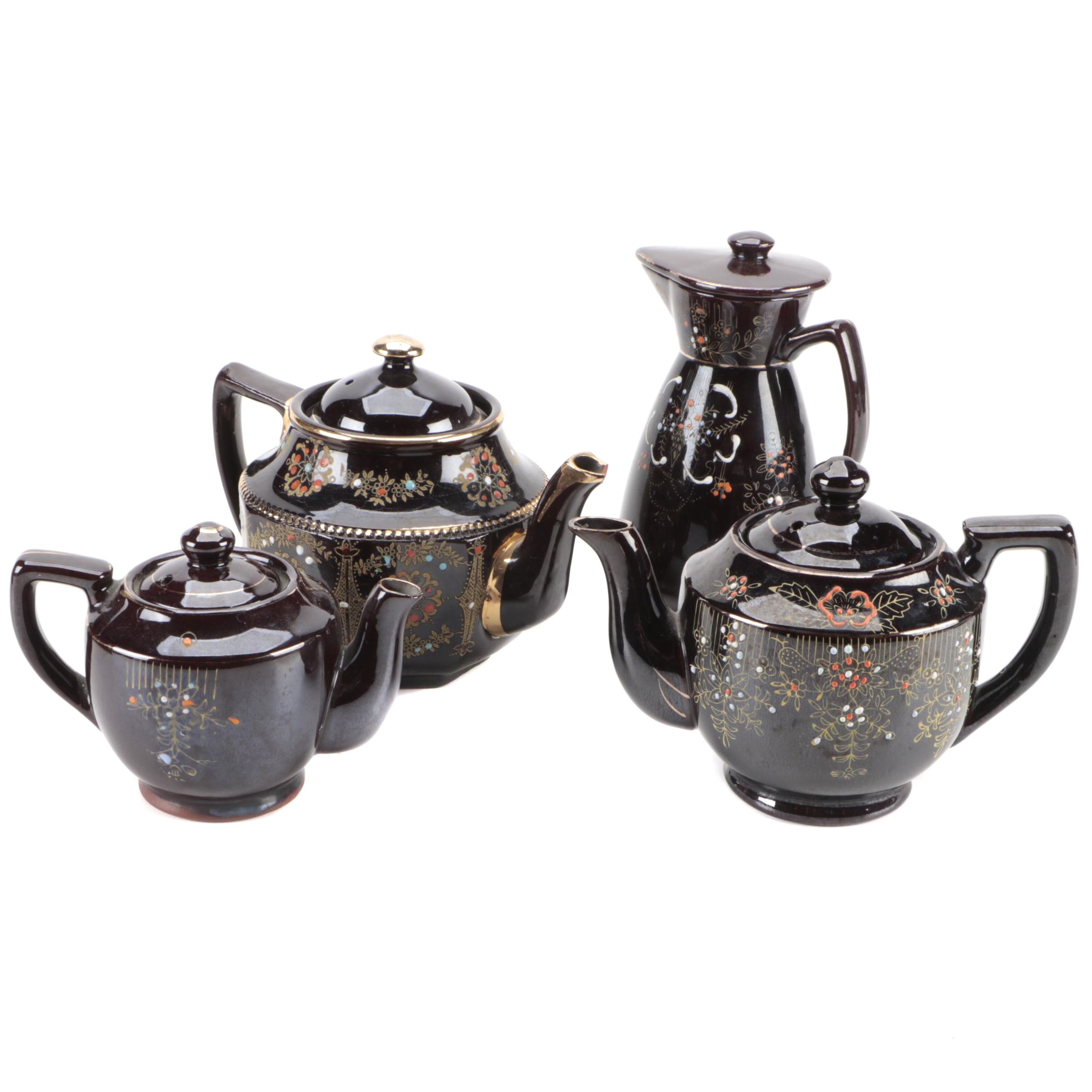 Japanese and English Satsuma Moriage Teapots EBTH