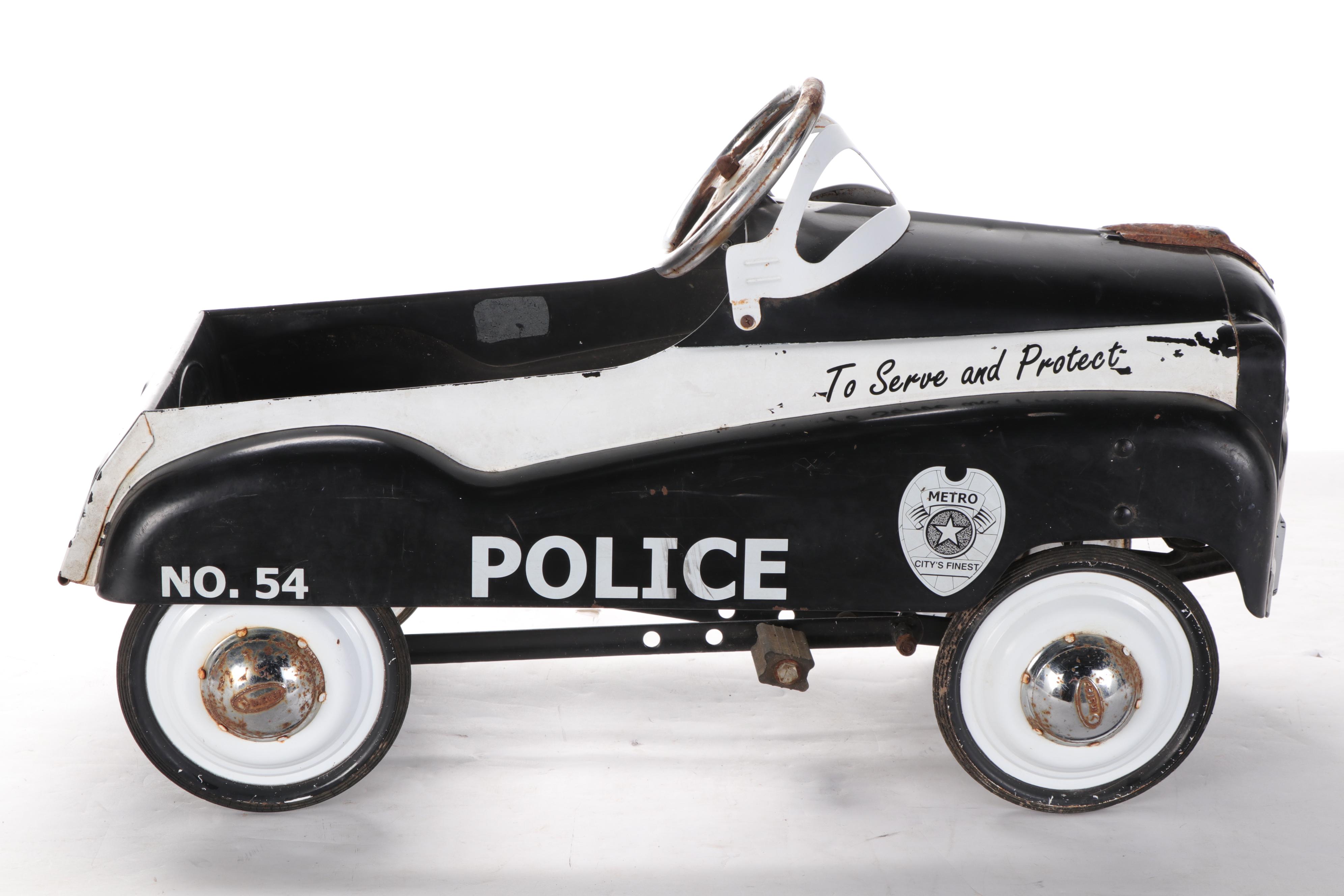 InStep Steel RideOn Toy Police Car with Pedals EBTH