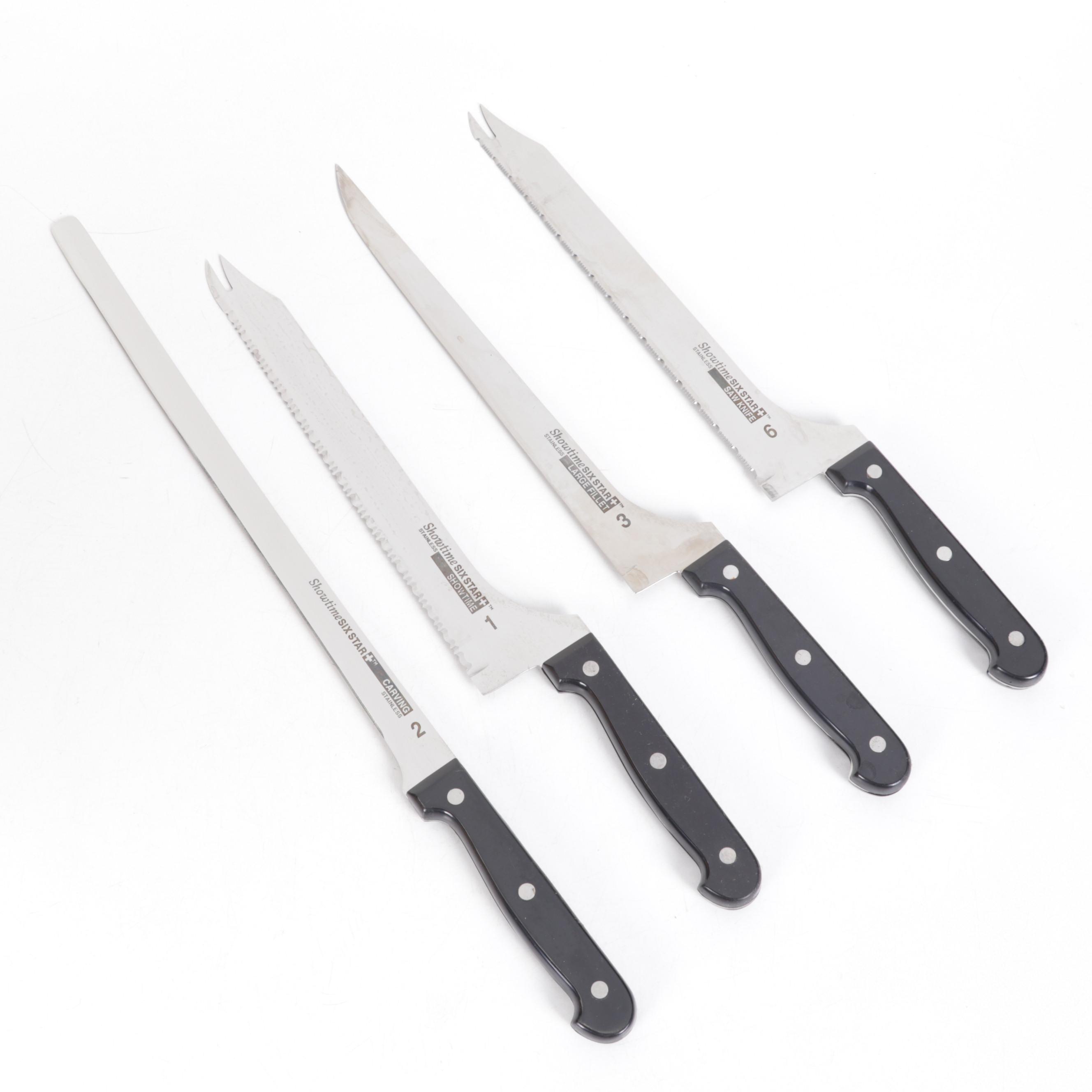 Six Star "Showtime" Cutlery Knife Set and Labeled Knife Block EBTH
