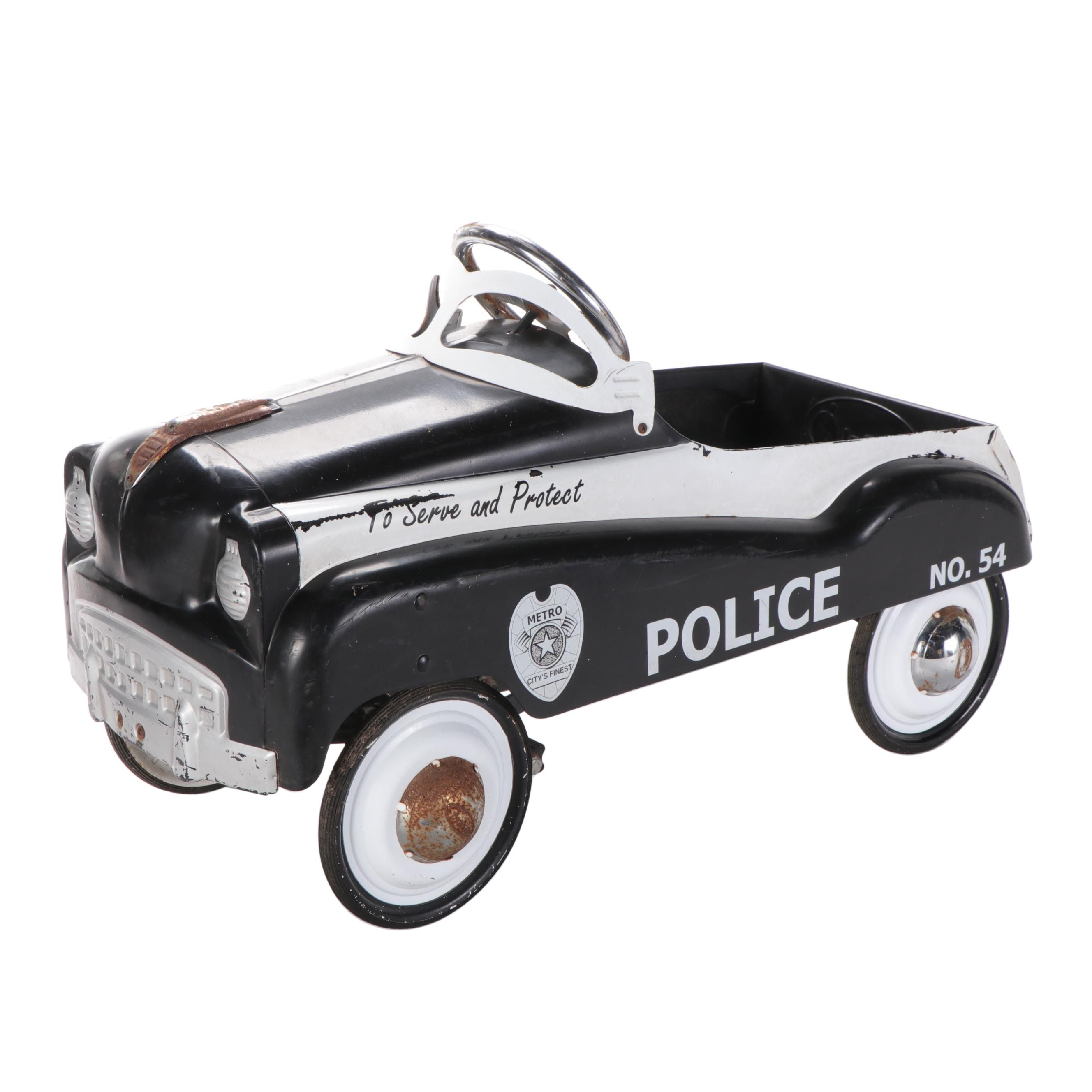 InStep Steel RideOn Toy Police Car with Pedals EBTH