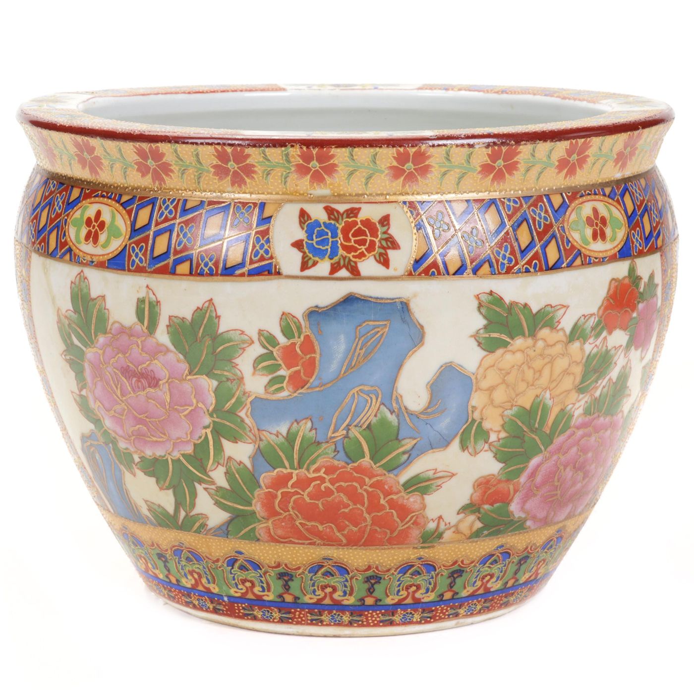 Chinese Ceramic Fish Bowl Planter EBTH