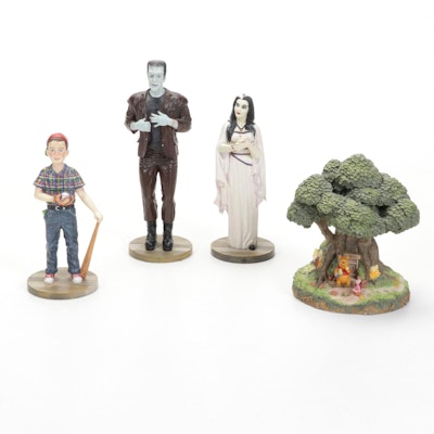 Danbury Mint Figurines Including Munsters, Winne the Pooh and Leave It to Beaver