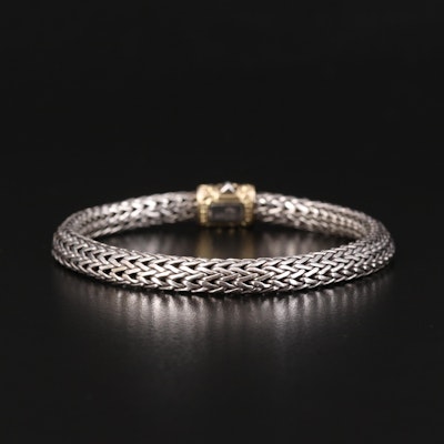 John Hardy "Classic Chain" Sterling Silver Bracelet with 18K Accent