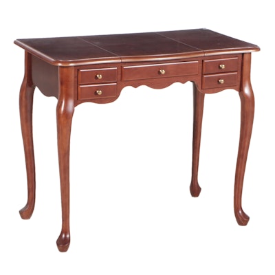 The Bombay Company Queen Anne Style Cherrywood-Stained Enclosed Vanity Table