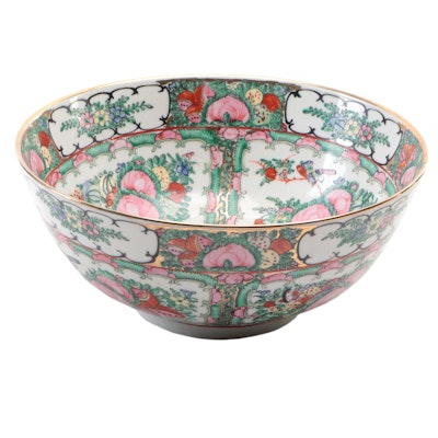 Chinese Porcelain Rose Medallion Bowl
