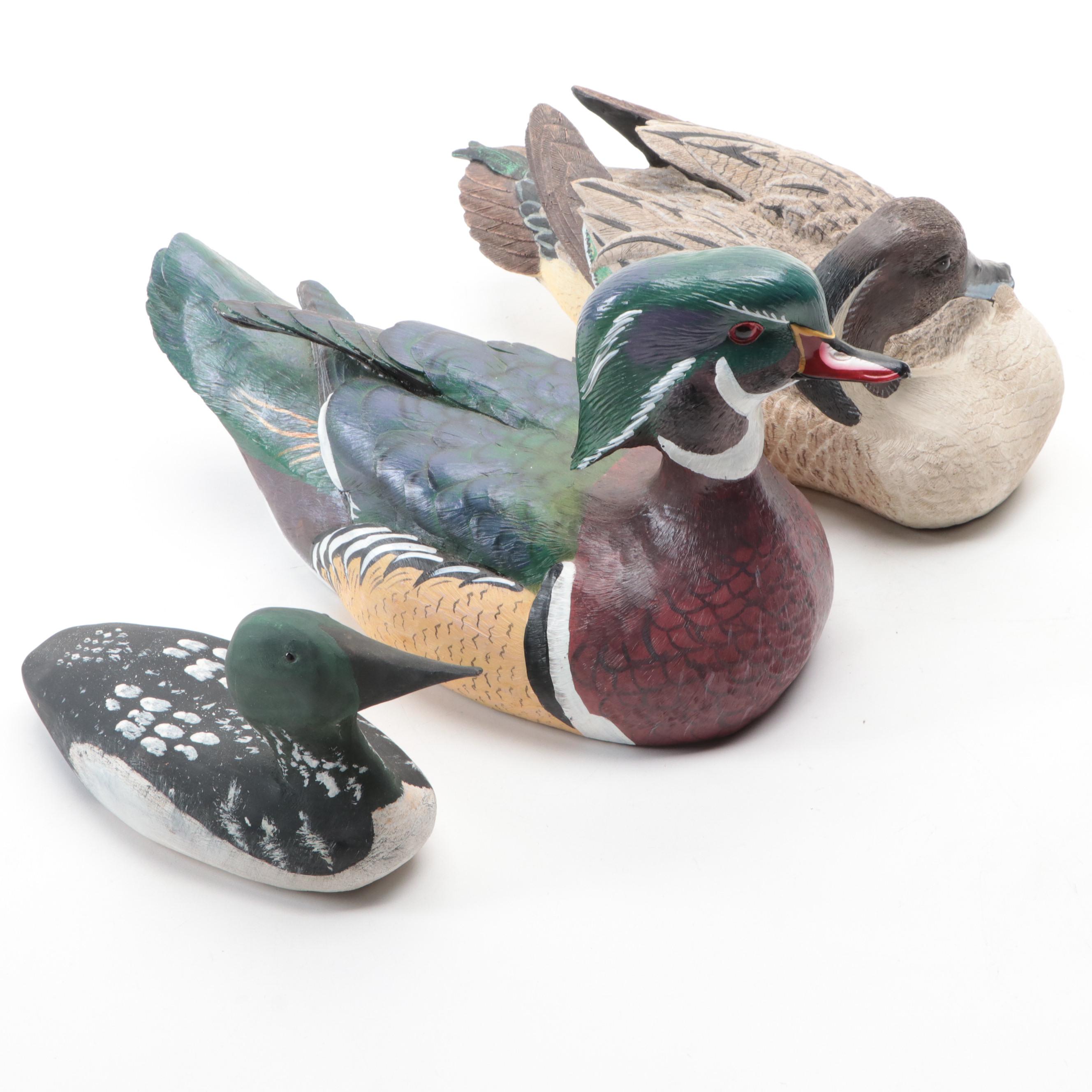H. Smith Common Loon and Other Wooden Duck Decoys EBTH