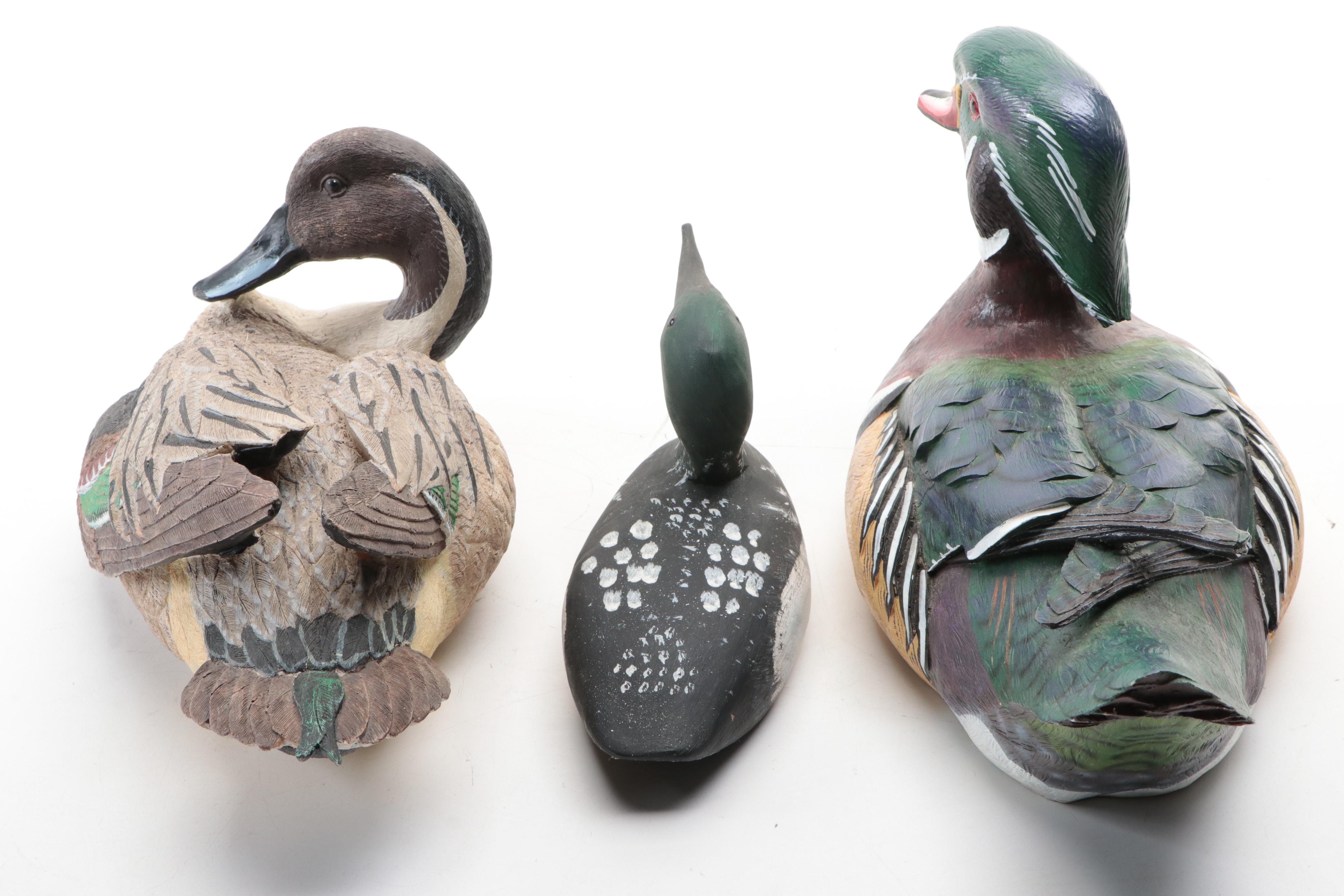 H. Smith Common Loon and Other Wooden Duck Decoys EBTH
