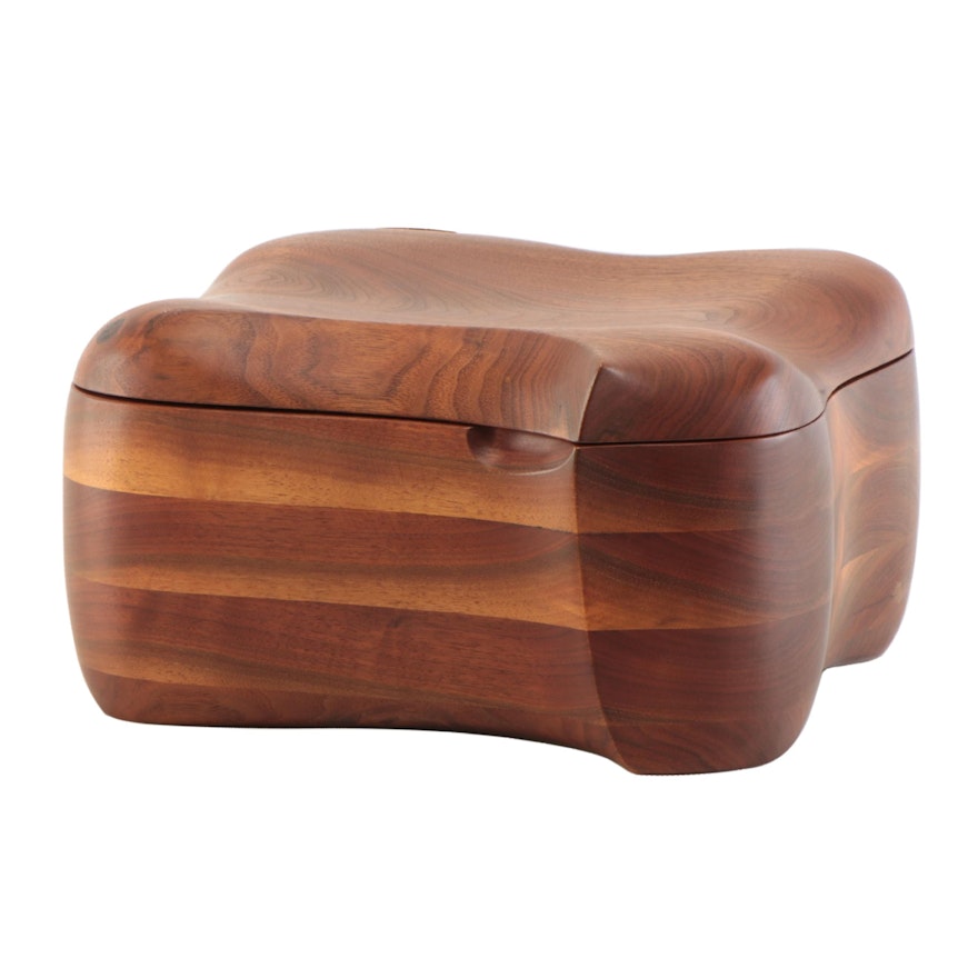 William R. Long Handcrafted Walnut Container, 1981