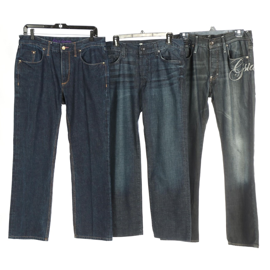 G-Star Raw, 7 For All Mankind, and Robert Graham Denim Jeans