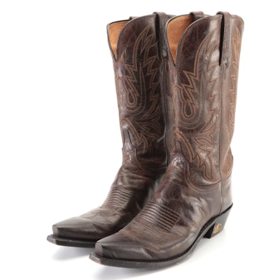 Lucchese Savannah Boots in Burnished Mad Dog Goat Leather with Box