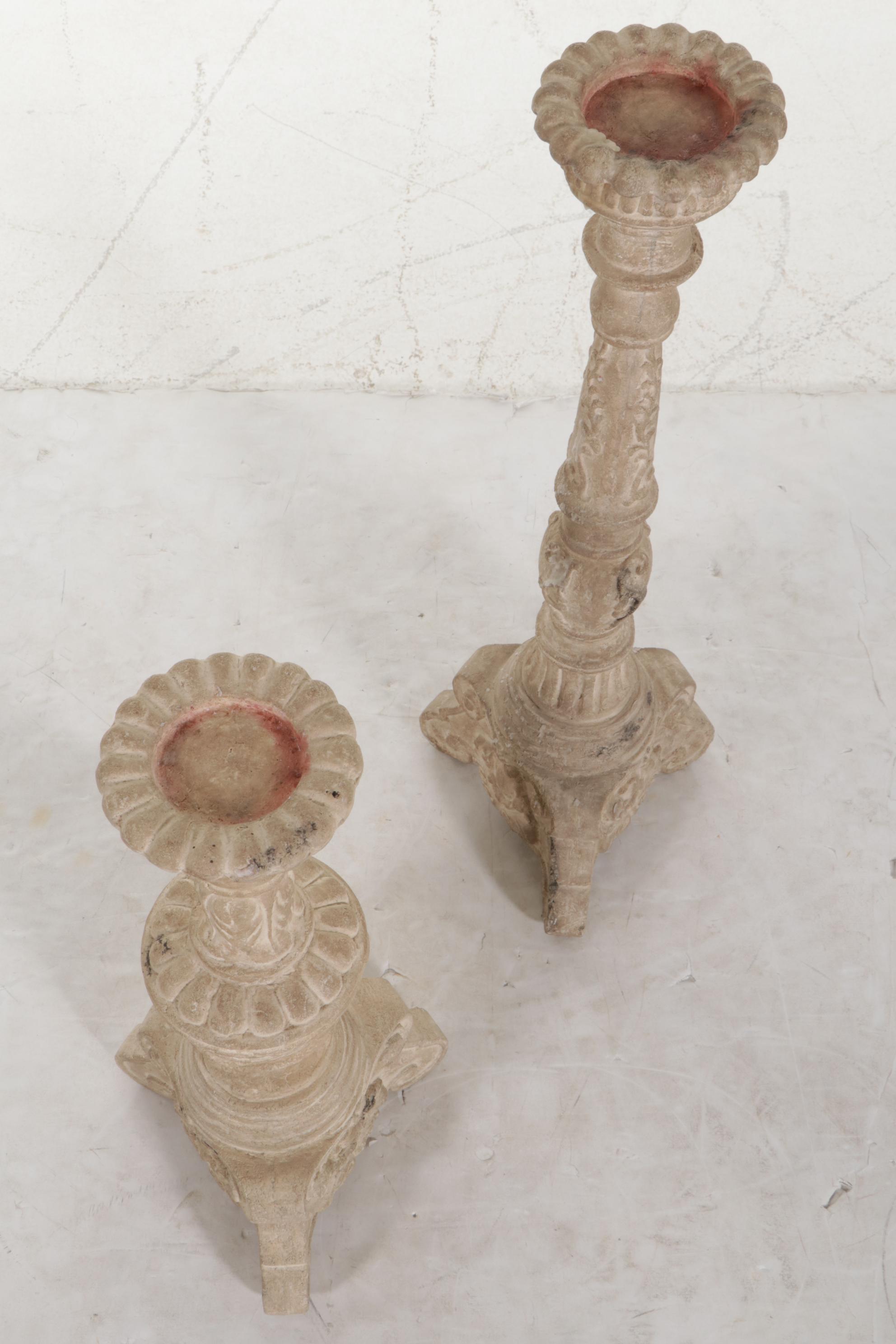 Two Pedestal Candle Holders EBTH