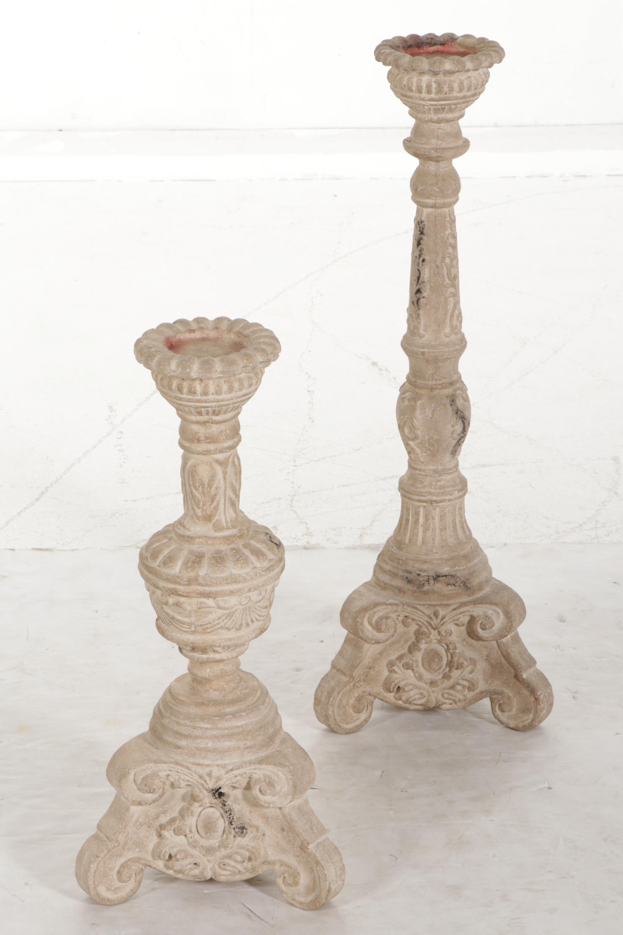 Two Pedestal Candle Holders EBTH