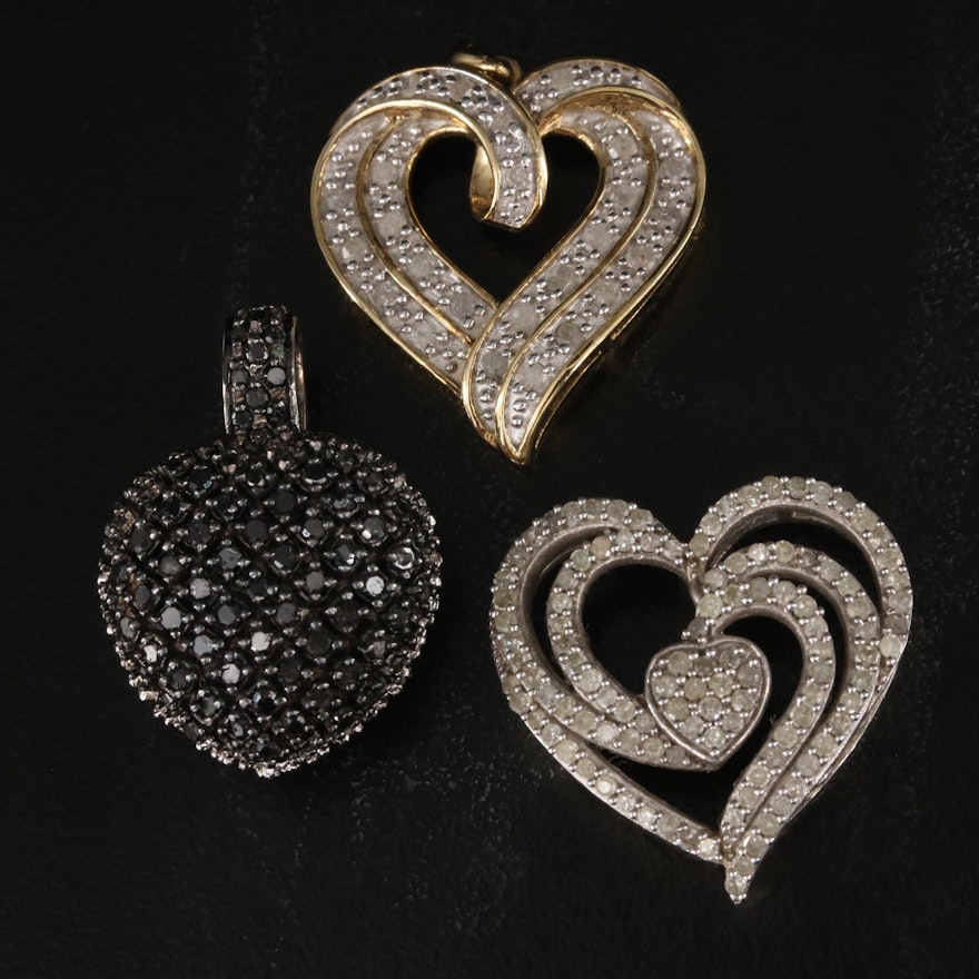 Sterling Diamond Heart Pendant Selection