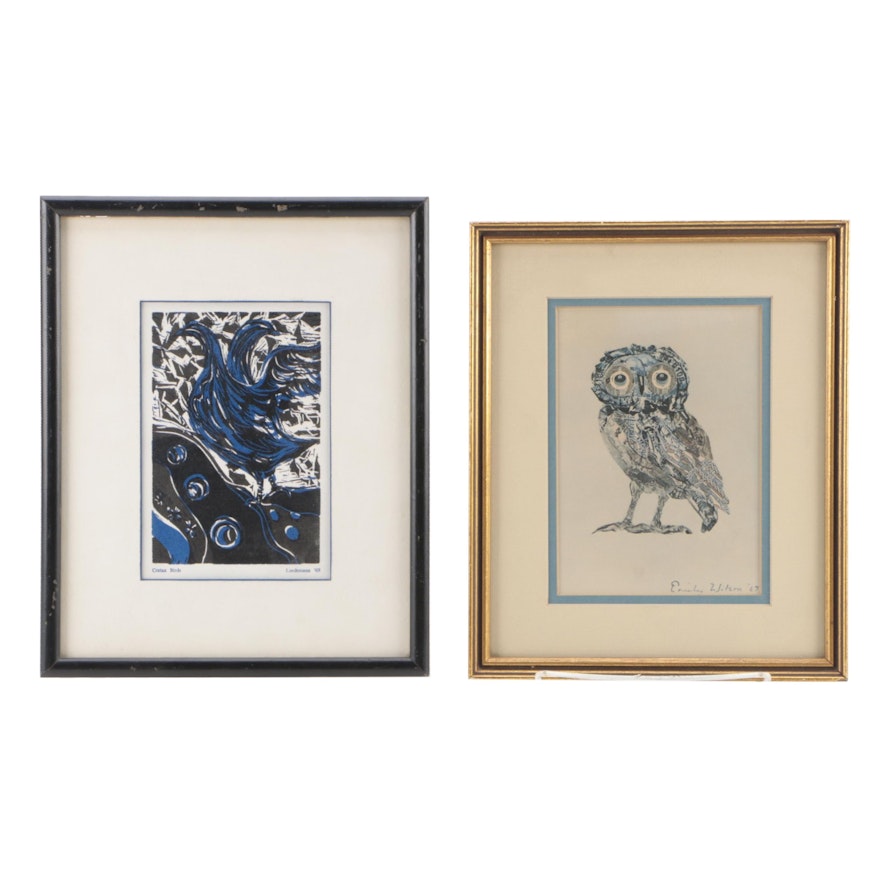 Relief and Photomechanical Prints of Birds