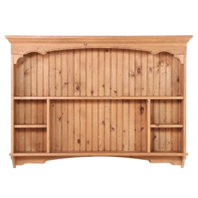 English Style Pine Beadboard Wall Cupboard