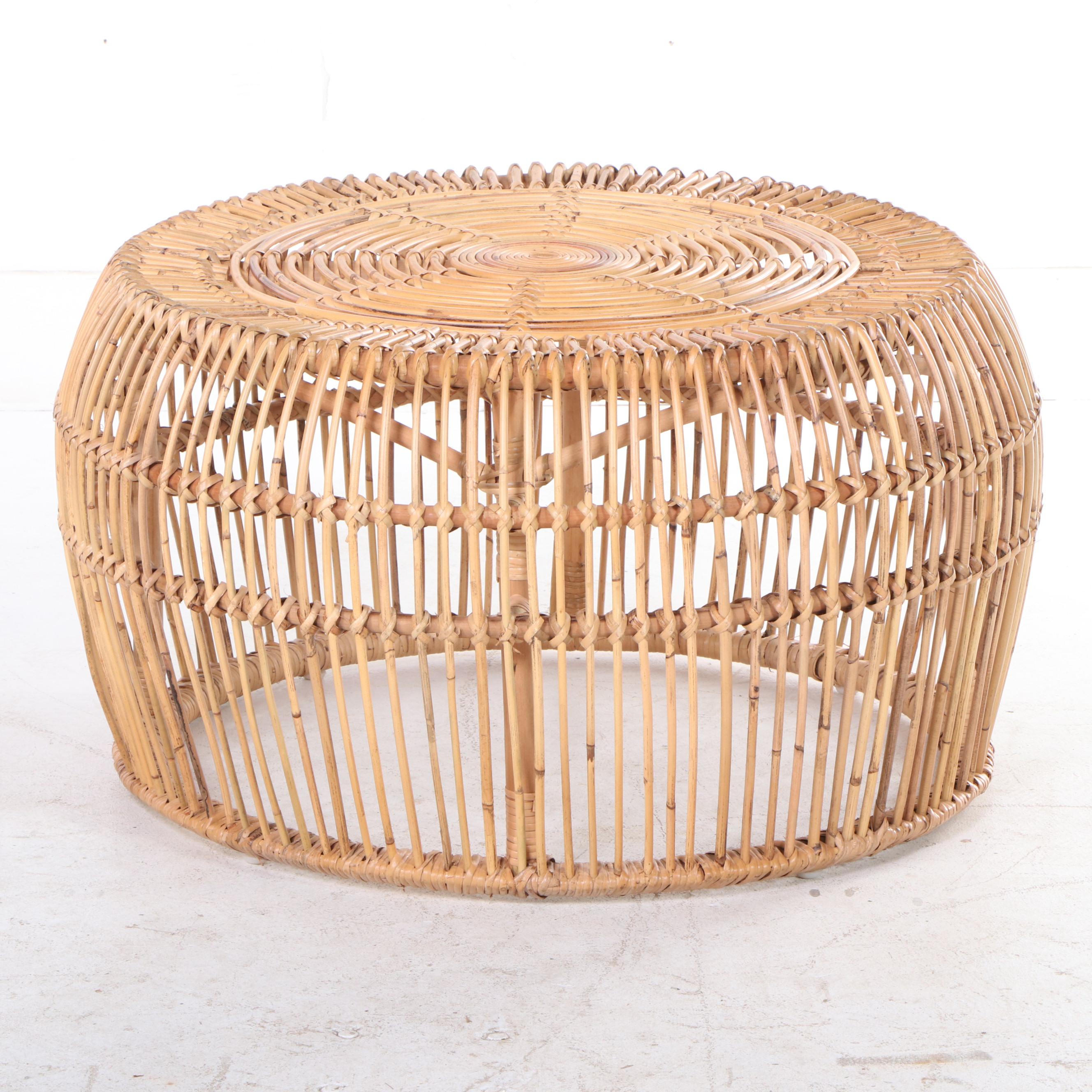 Opalhouse "Pyronia" Rattan Cage Coffee Table in Natural Finish EBTH