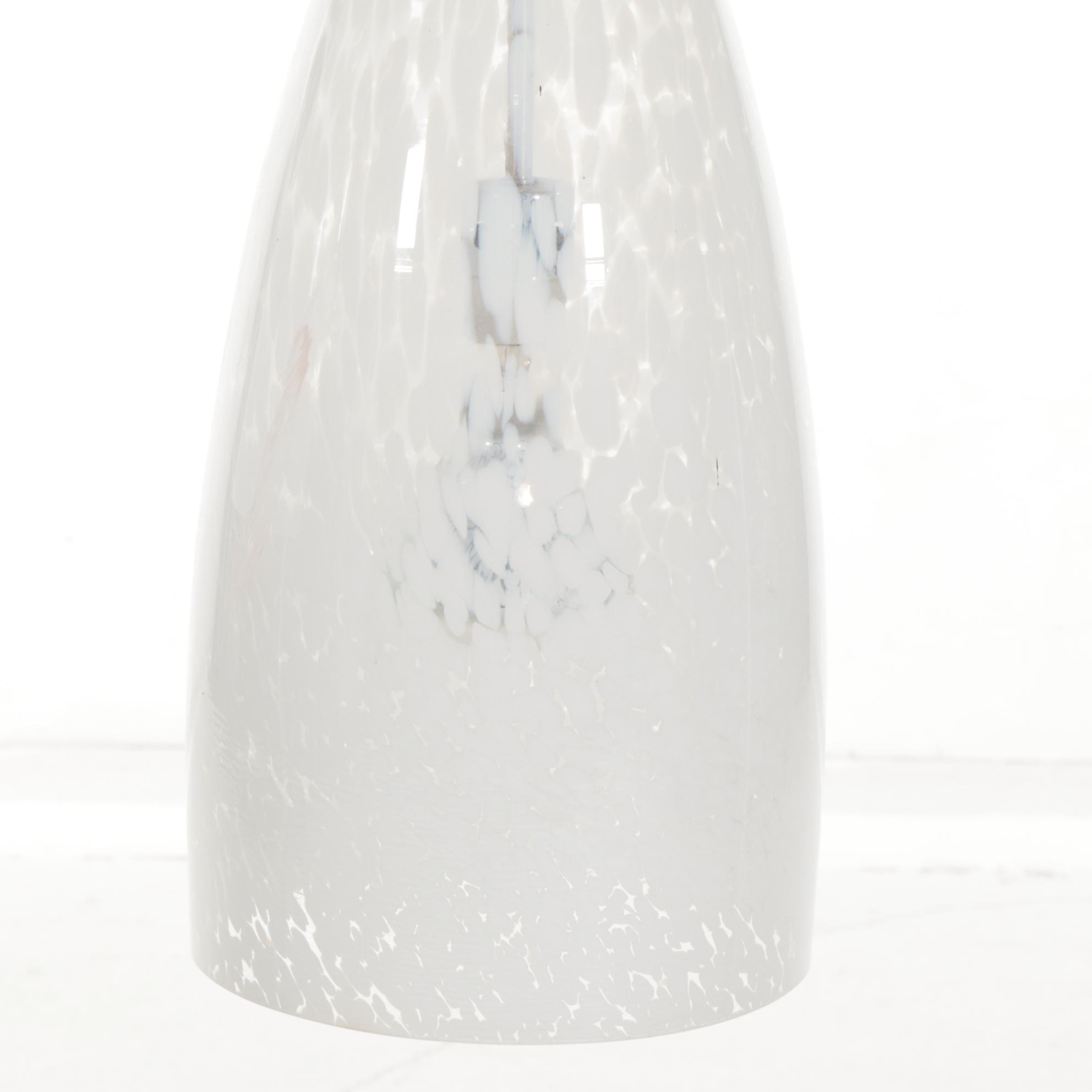 Atomic Style White Confetti Glass Shade Hanging Pendant Lights EBTH