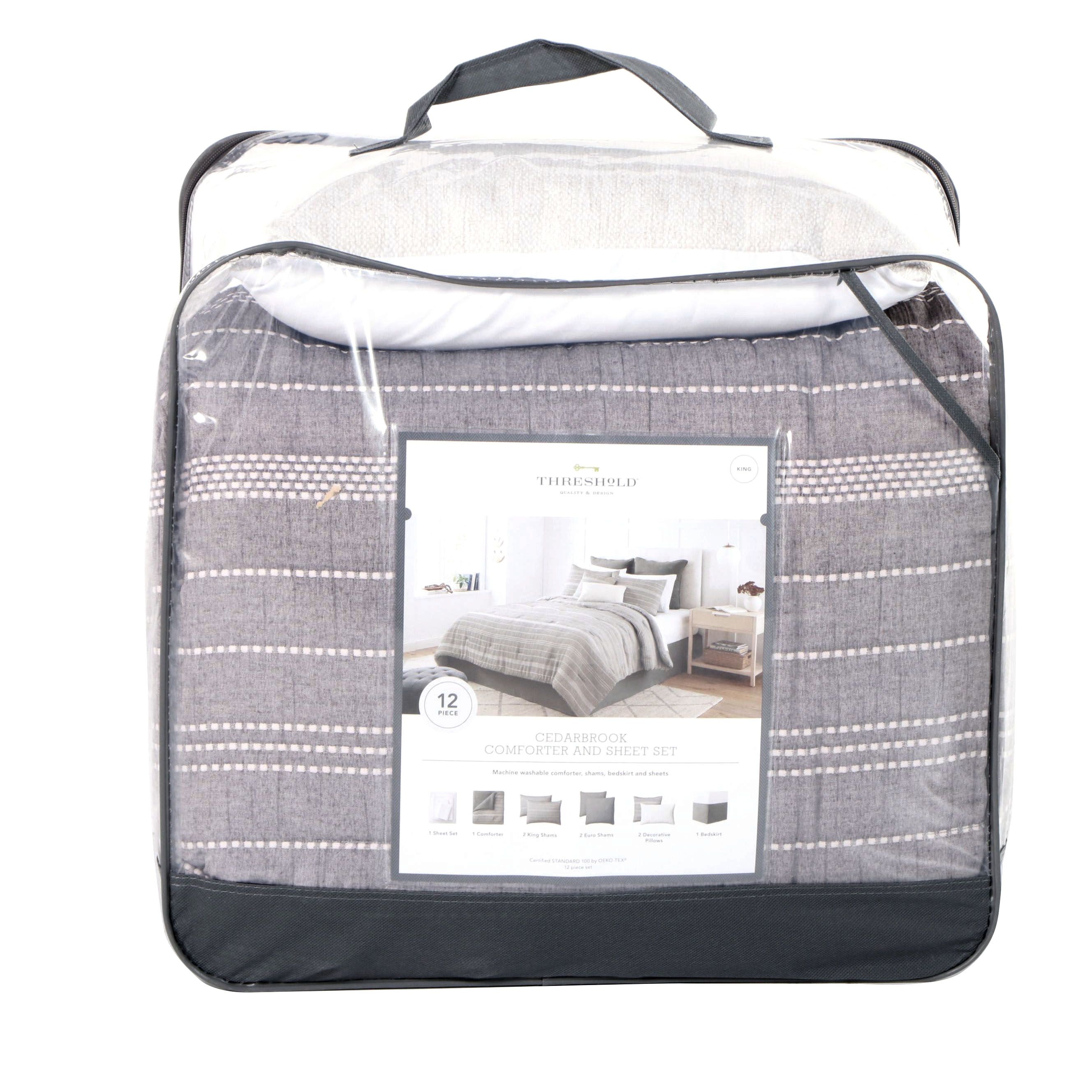 Threshold "Cedarbrook" TwelvePiece King Size Comforter and Sheet Set