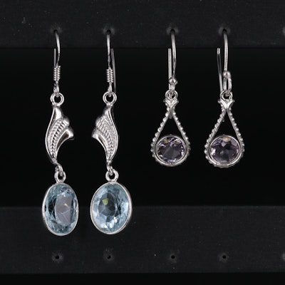 Sterling Silver Earrings Including Gemstones