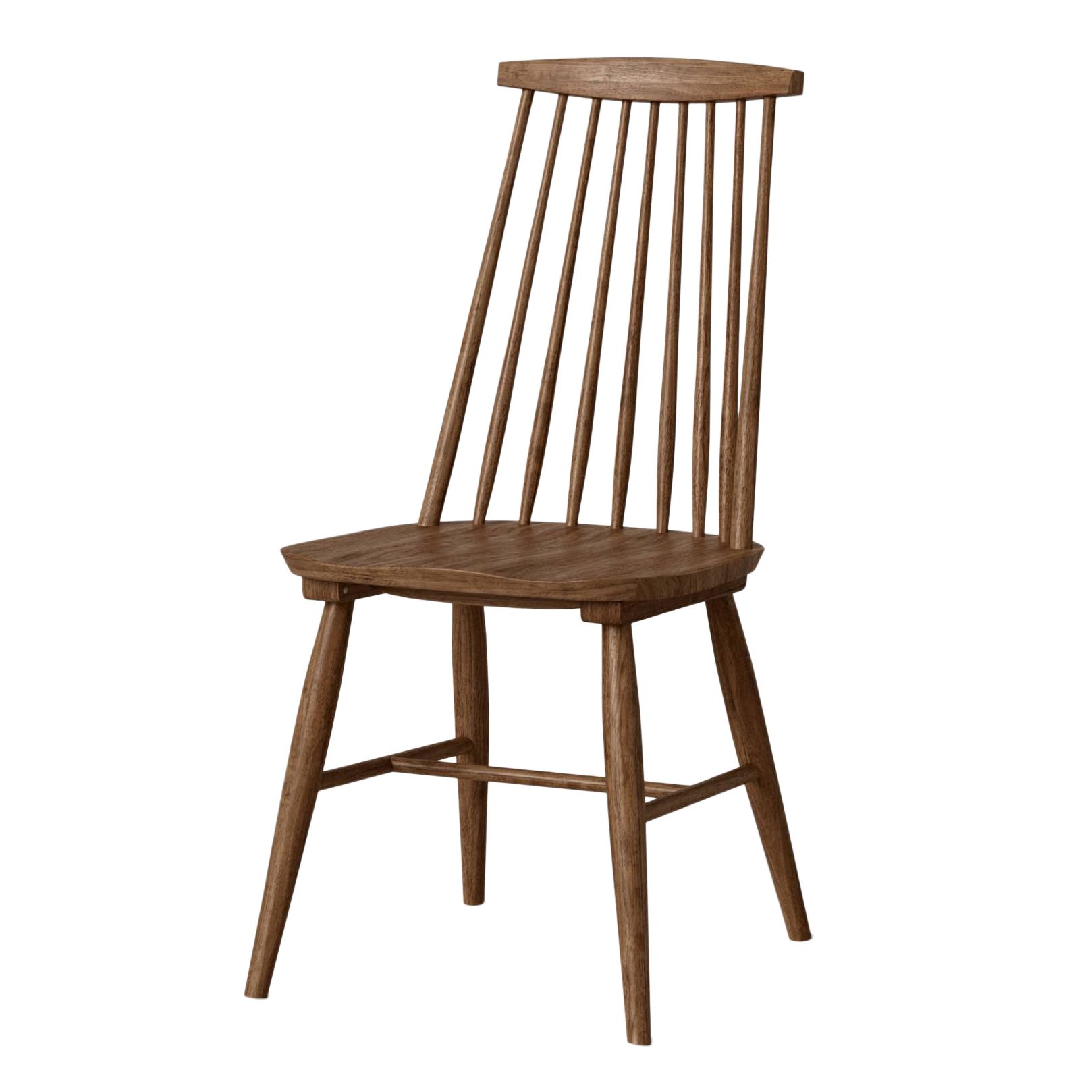 Threshold "Harwich" High Back Windsor Dining Chair in Walnut Finish EBTH