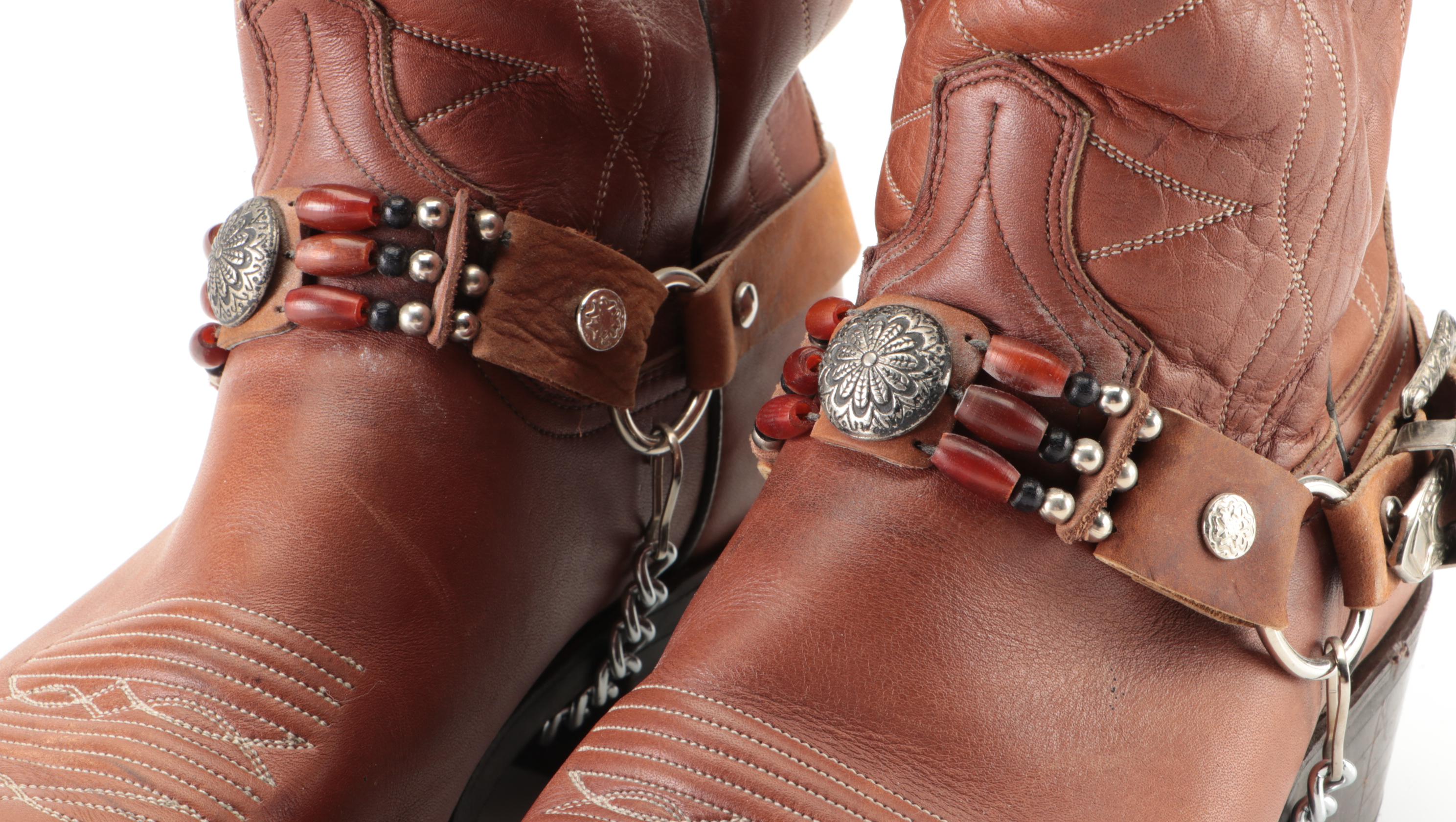 Men's Justin 3040 and Dan Post 6823 Cowboy Boots with Harness Straps EBTH