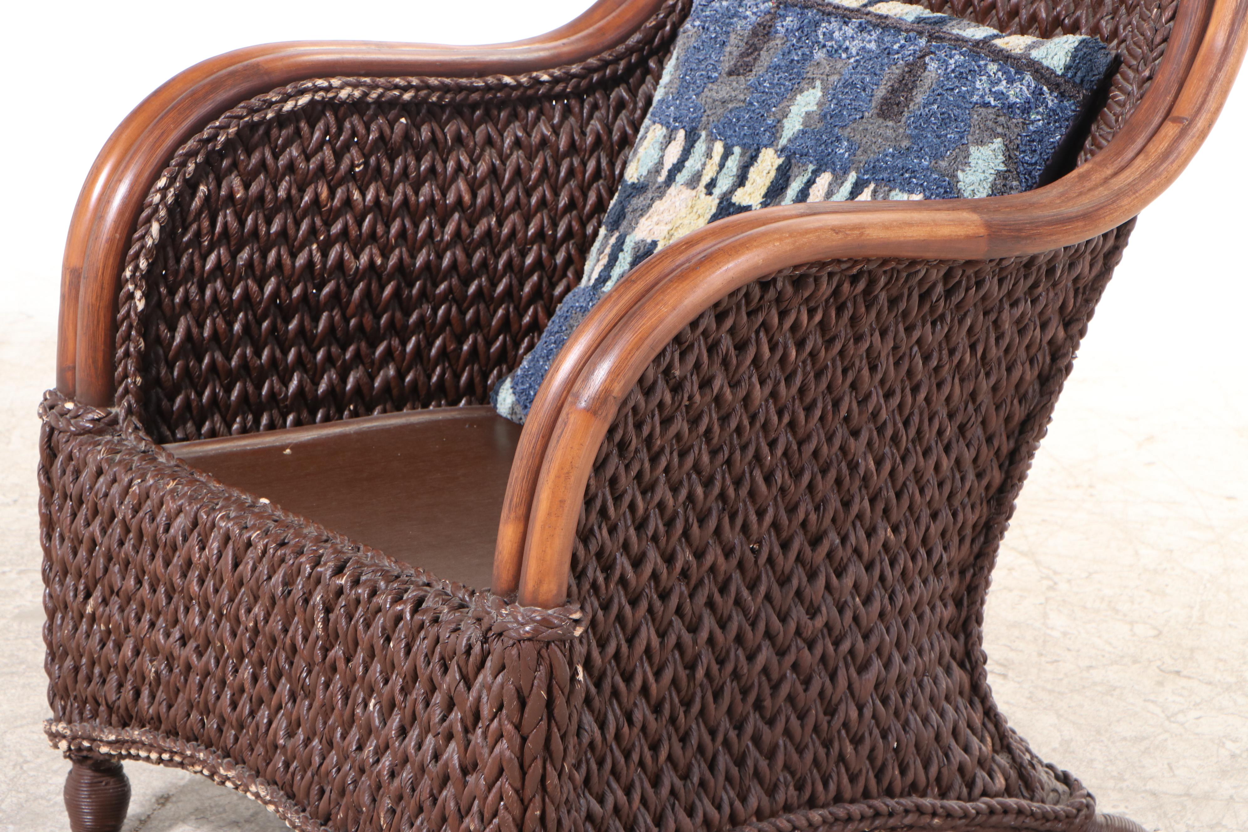 Pier 1 Imports Rattan and Wicker Patio Armchair EBTH