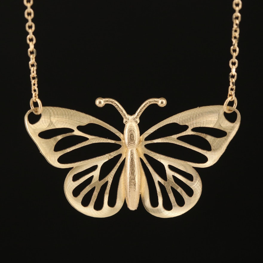 14K Butterfly Necklace