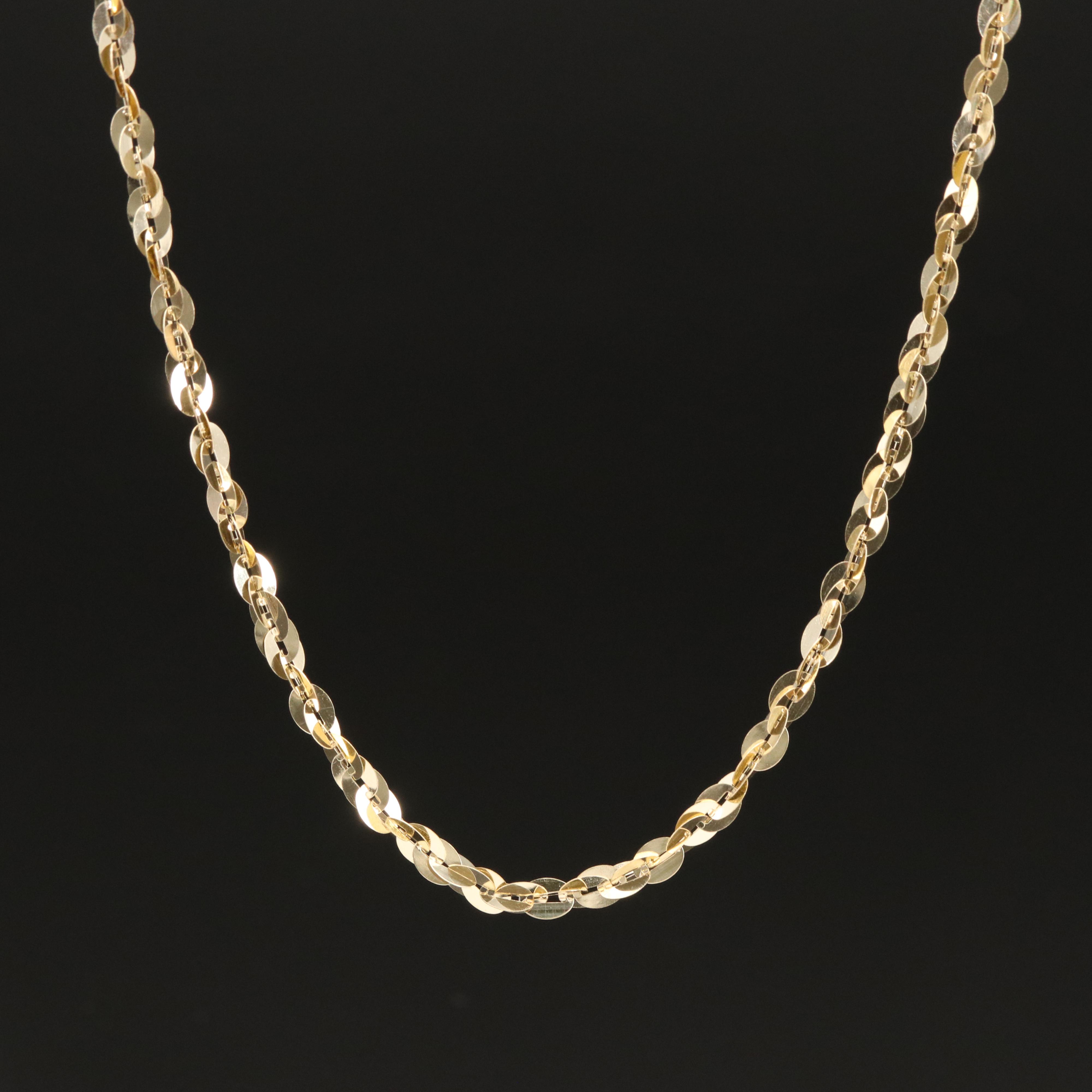 10k-sparkle-chain-necklace-ebth