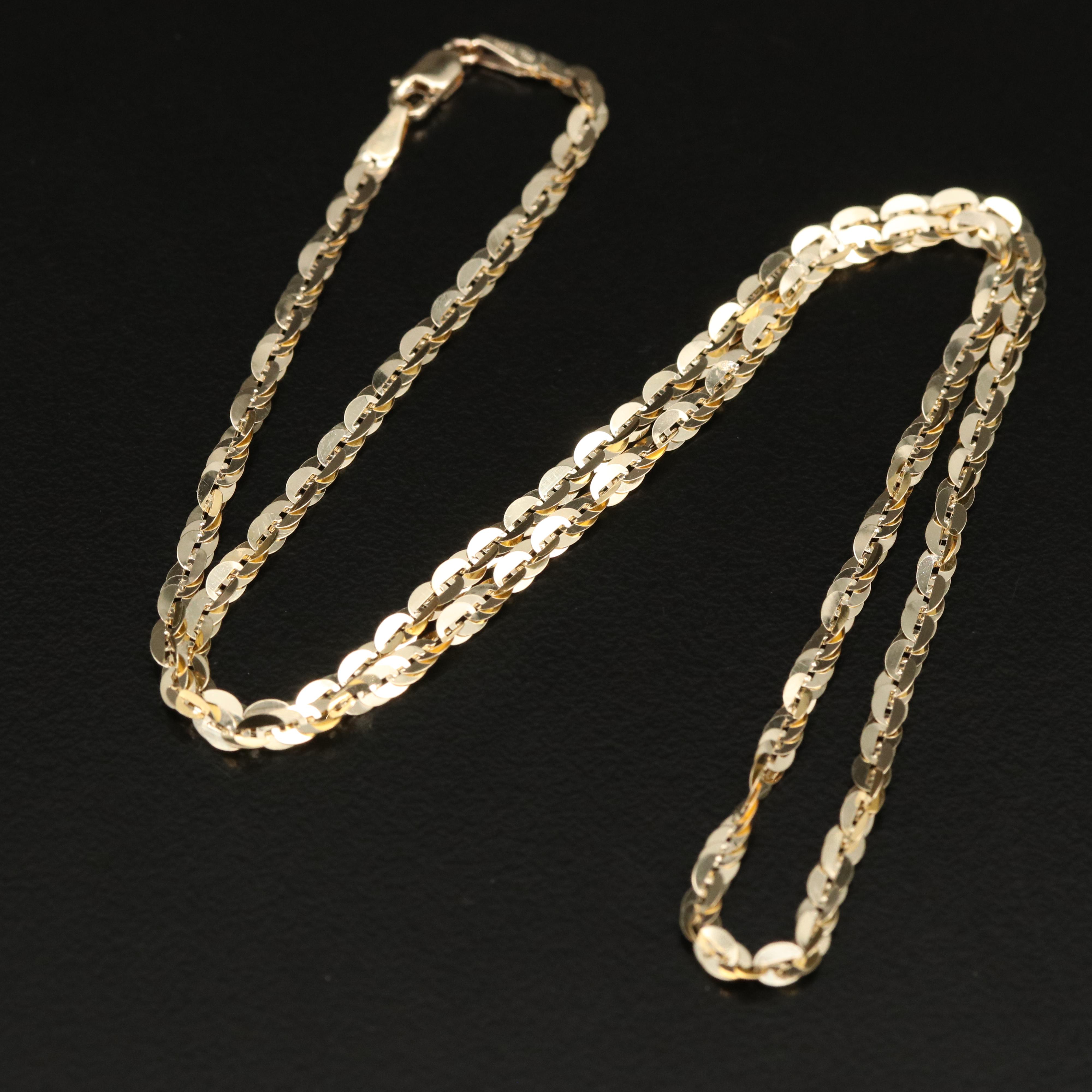 10K Sparkle Chain Necklace EBTH