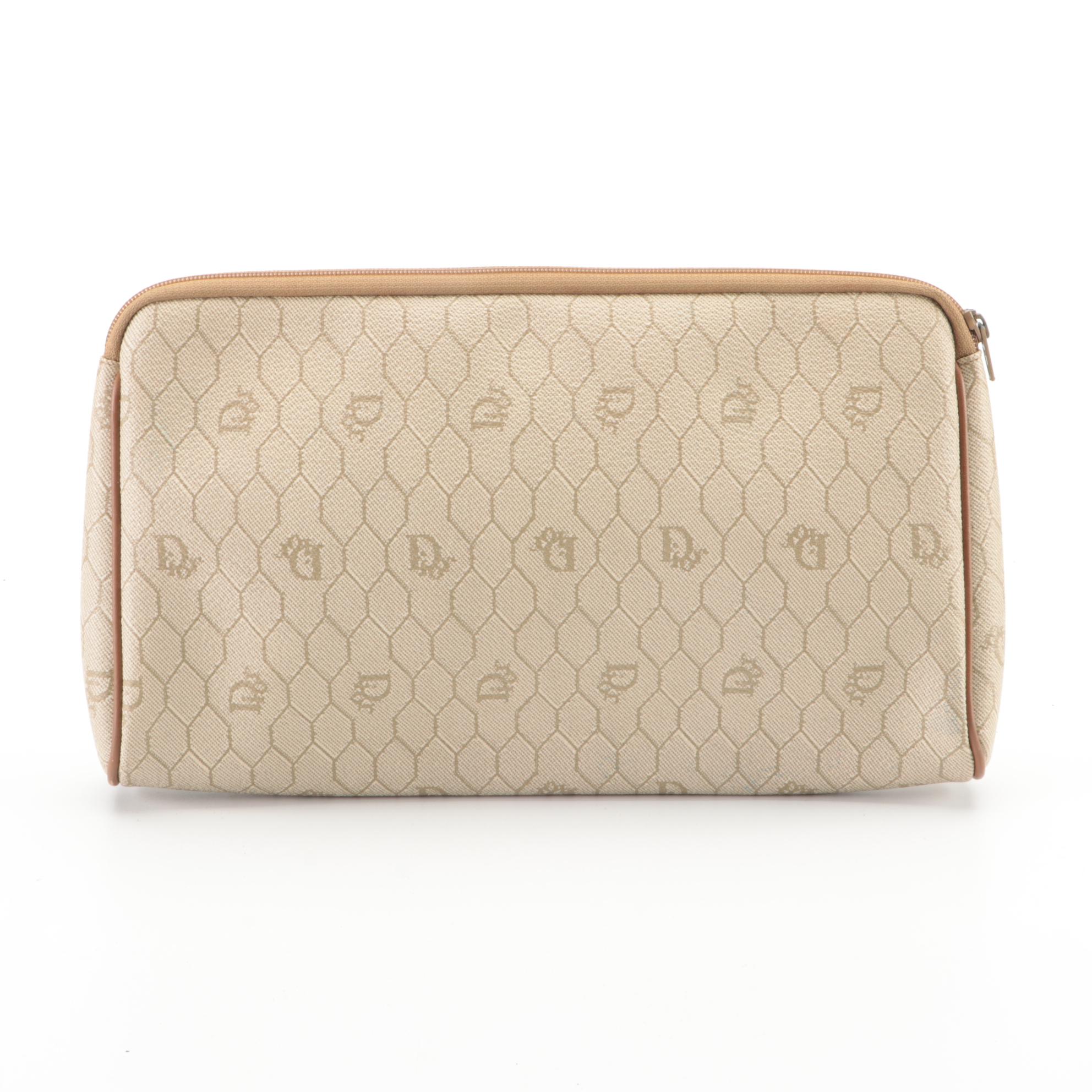 Christian Dior Zip Pouch in Monogram Coated Canvas and Leather EBTH