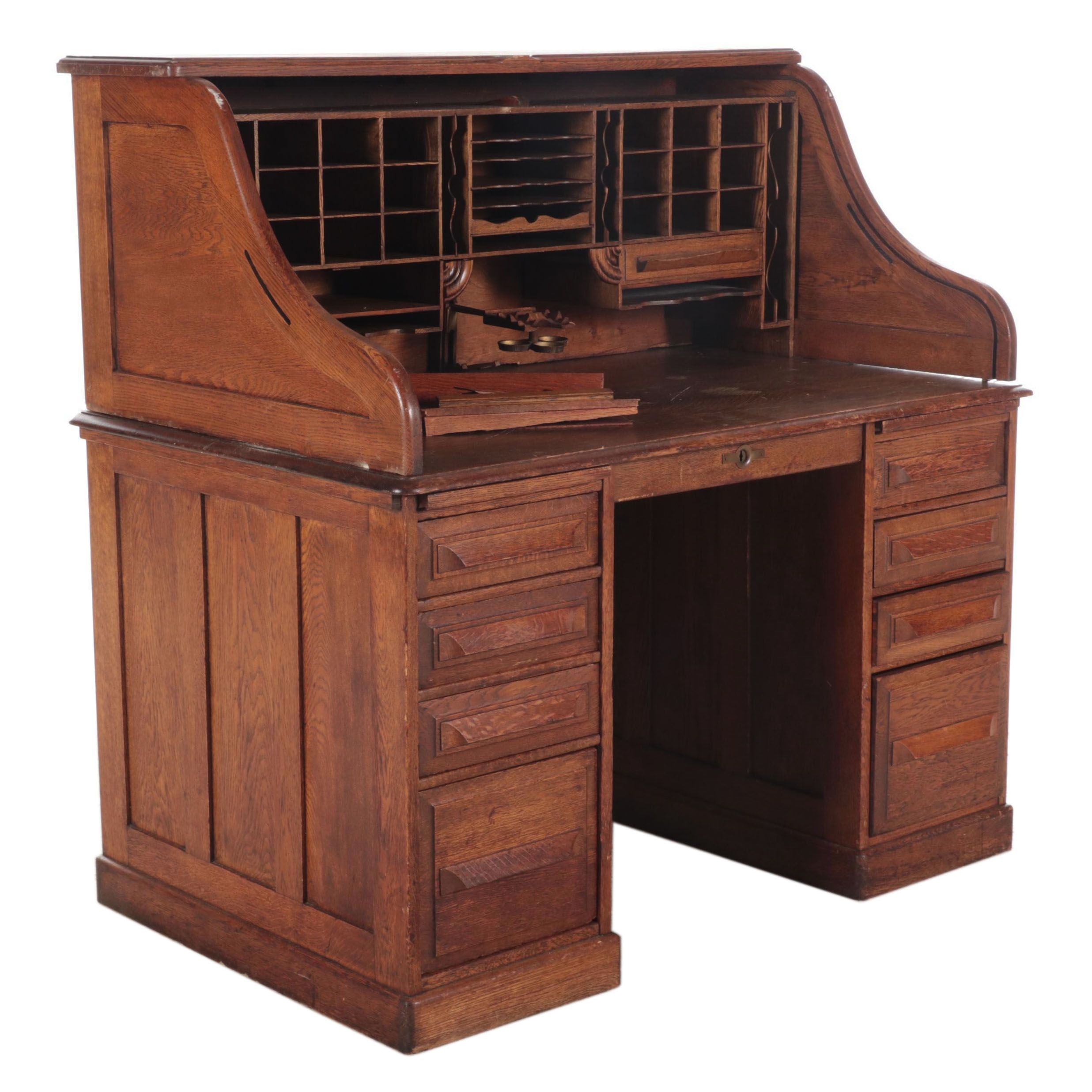 A. Cutler & Son, Oak RollTop Desk, Late 19th Century EBTH
